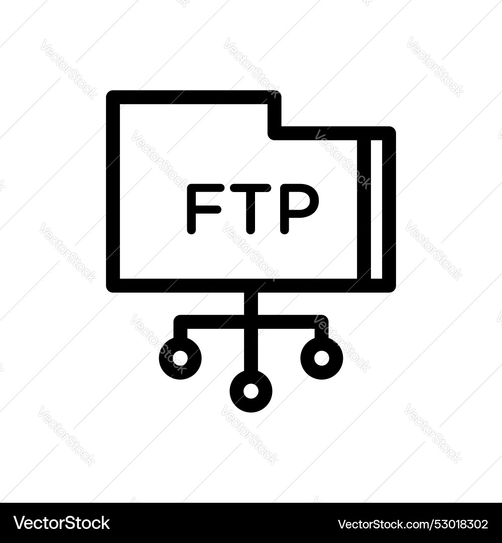 Ftp icon set server web connection symbol Ftp icon set server web connection symbol vector image