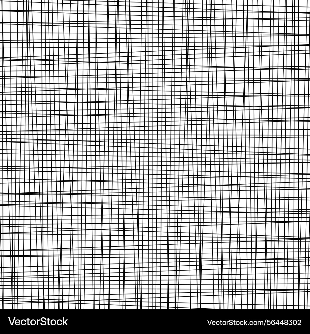 Irregular black line grid pattern background vector image