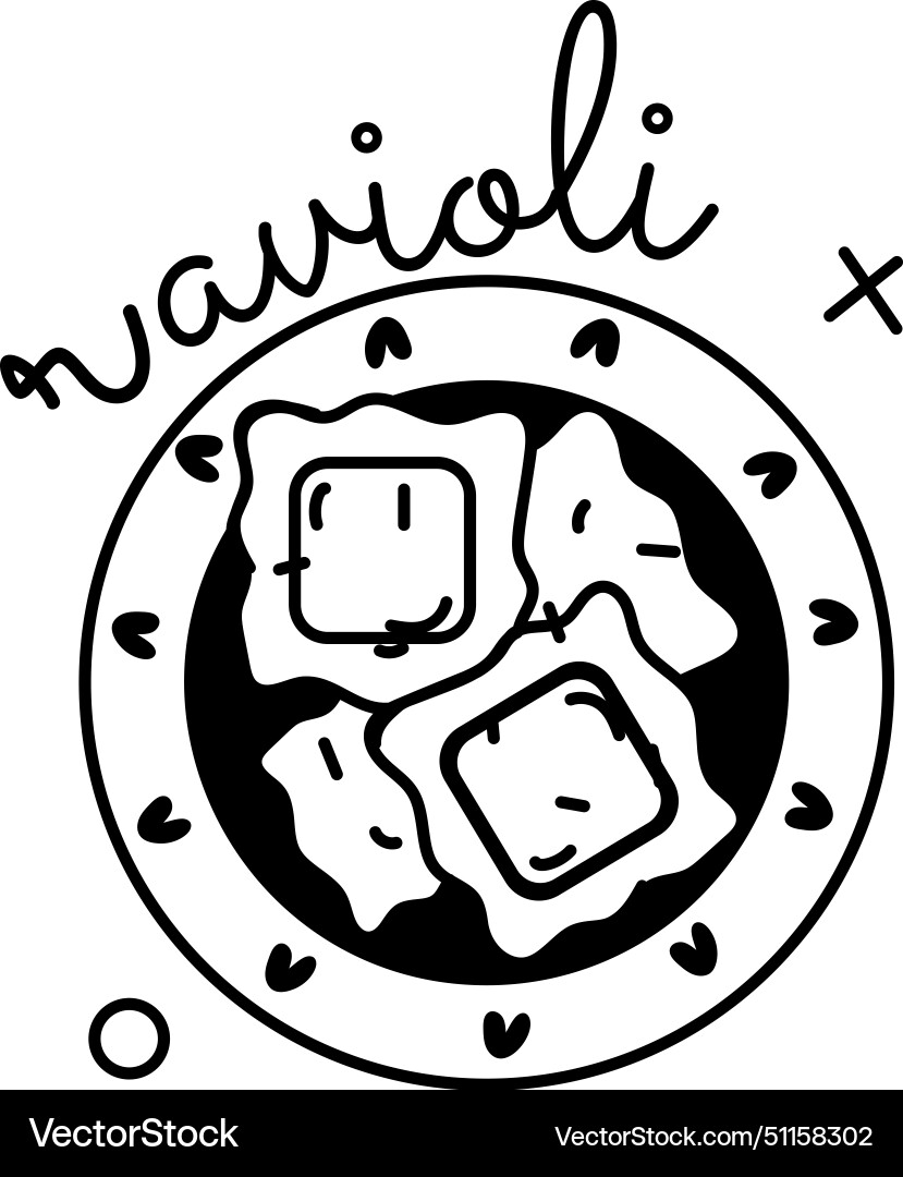 Vector Ravioli Text Ravioli Royalty Free Vector Image - VectorStock