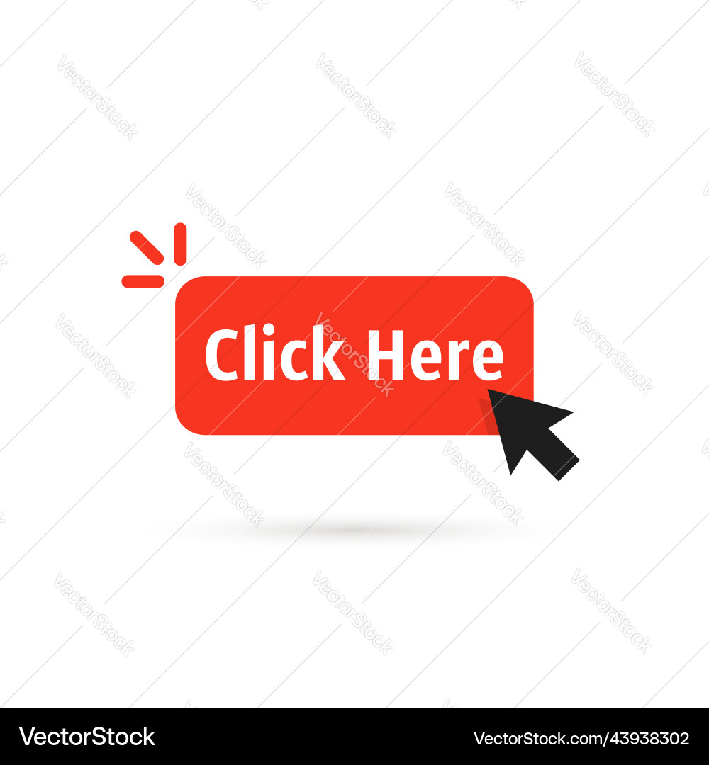 Red click here button like sign up icon vector image