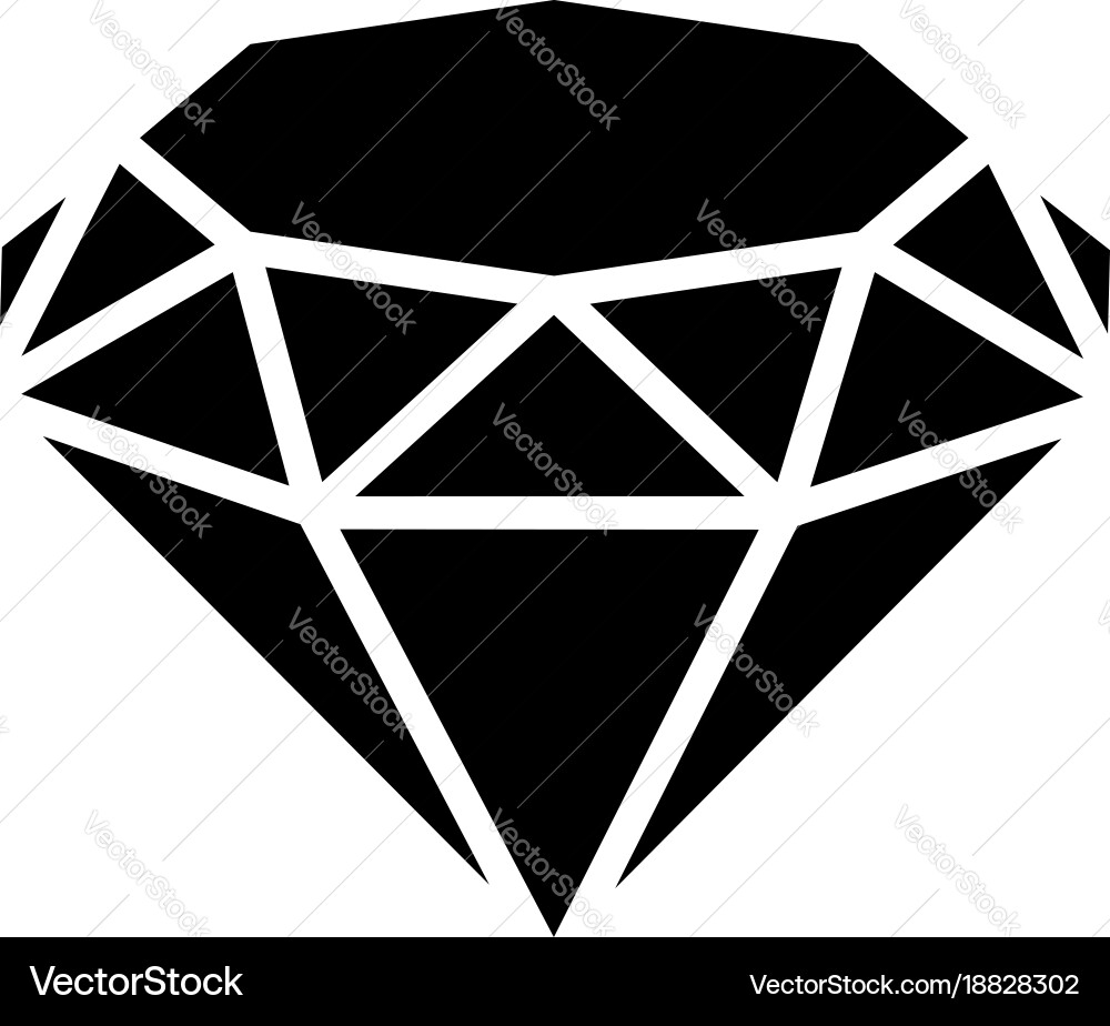 Simple Diamond Icon (18828302) – Royalty-Free Vector | VectorStock