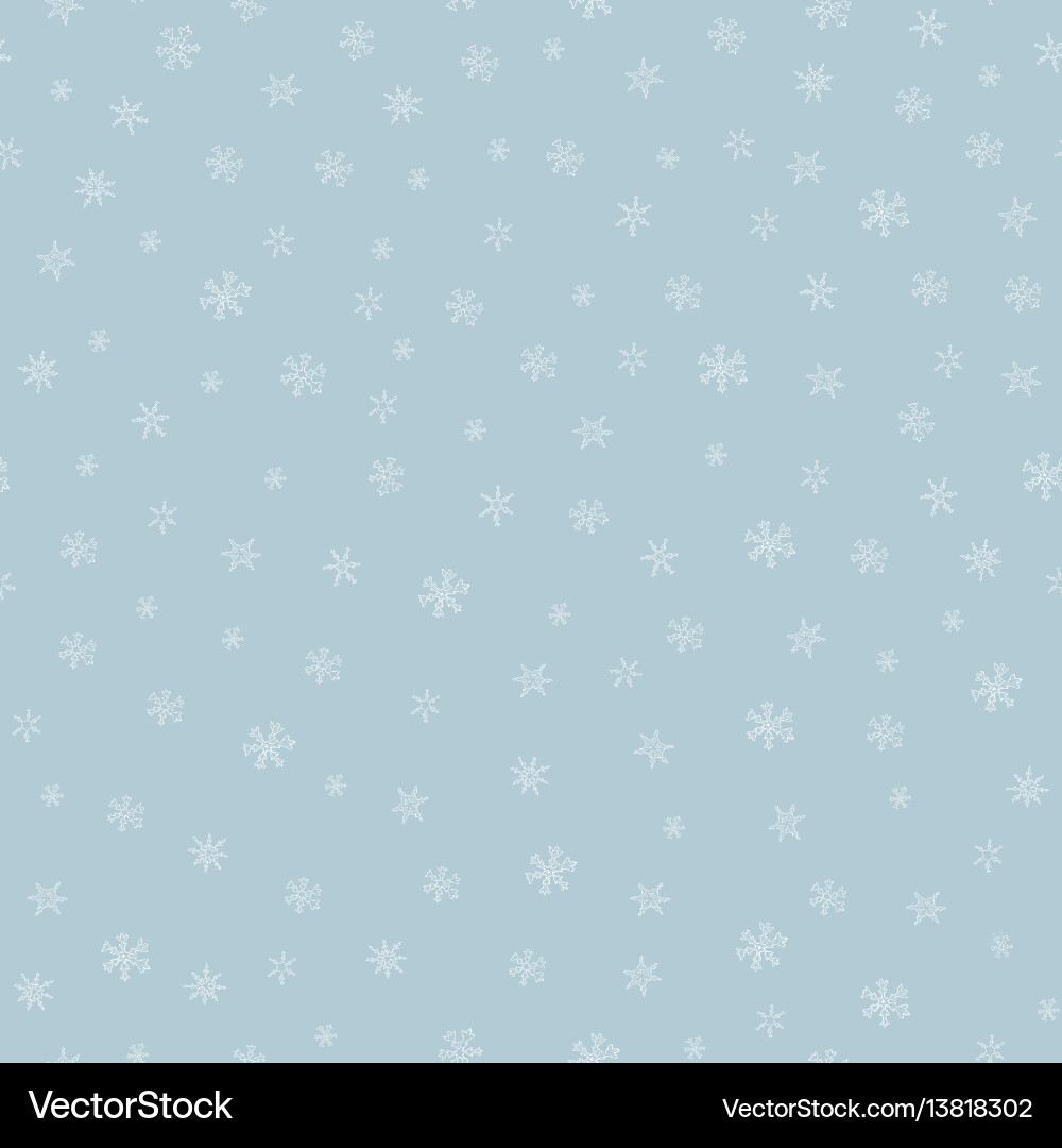 Snowflake Seamless Pattern Vector Image