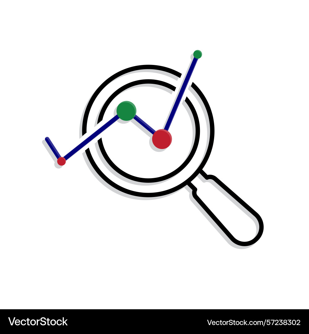 Technology icons predictive analytics graph Technology icons predictive analytics graph vector image