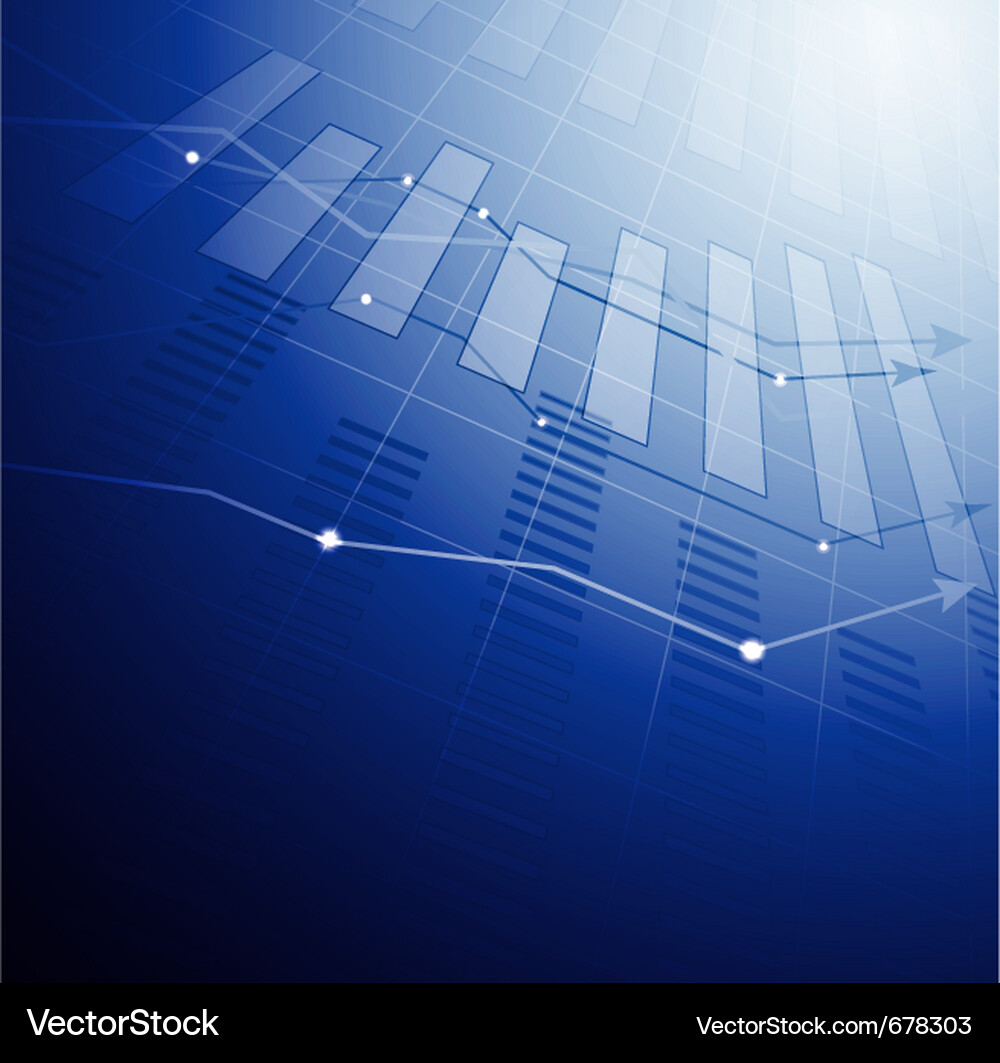 Abstract Glowing Chart Data Visualization Vector Image