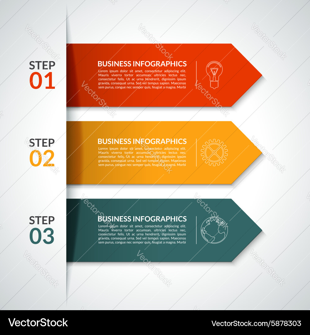 Arrow Data Chart Template Vector Image