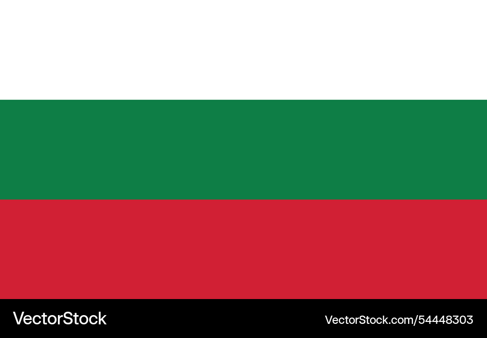 Bulgarian National Flag Vector Image