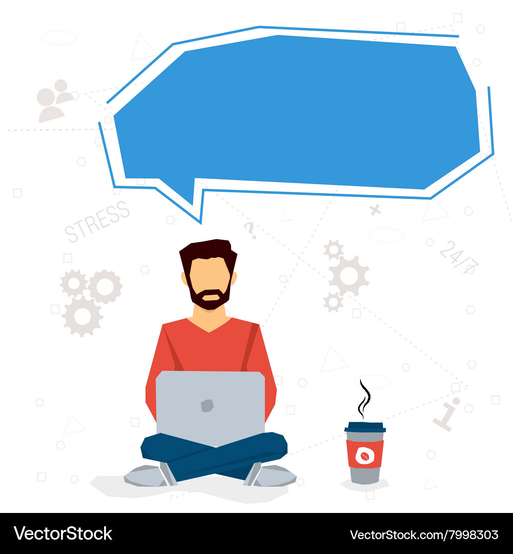 Man working overtime - workaholic it is dangerous Vector Image