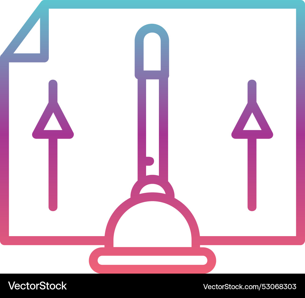 Plunger line gradient design Vector Image