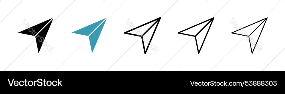 Send Message Icon Set Vector Image