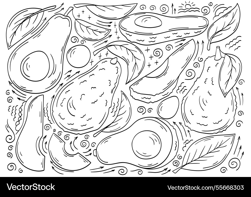 Set of color in hand draw style Vector Image