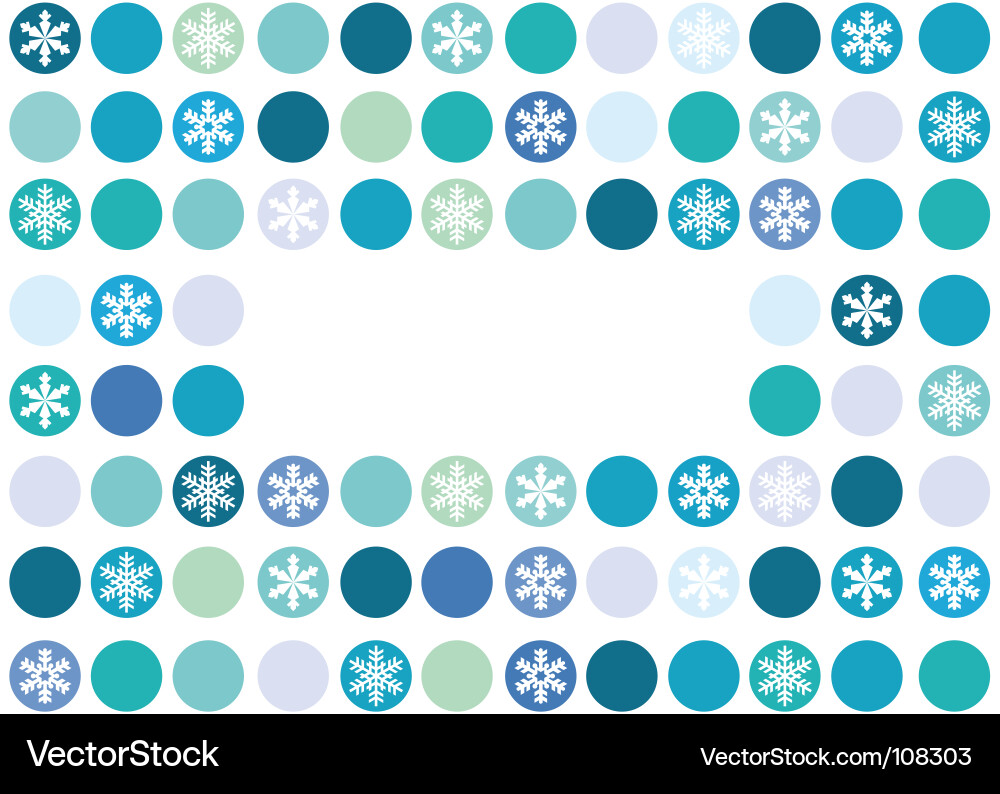 Winter Snowflake Pattern Vector Image