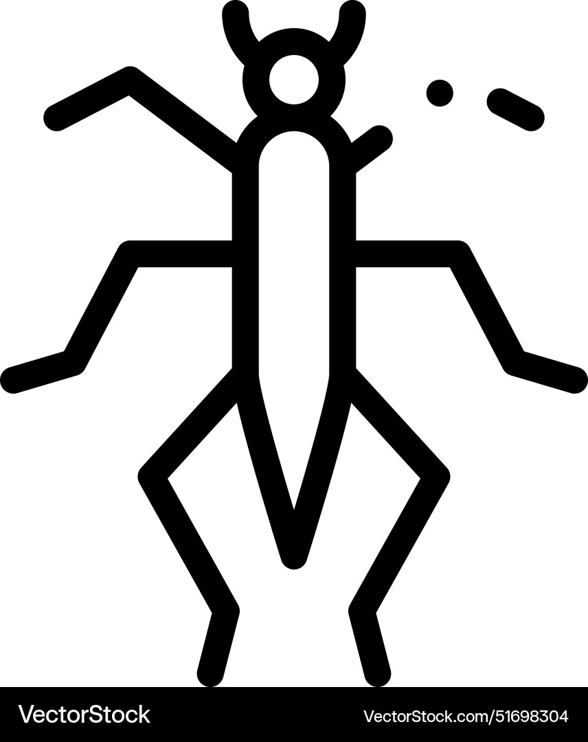 Bug icon thin linear style design isolated Bug icon thin linear style design isolated vector image