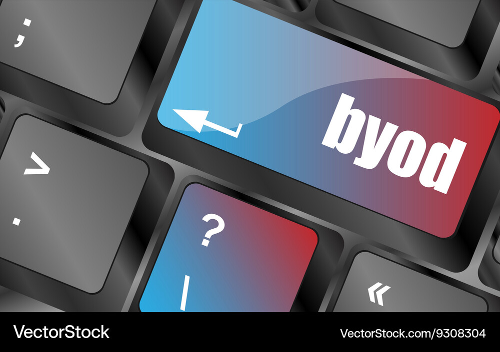 Byod keyboard key of a notebook computer Vector Image