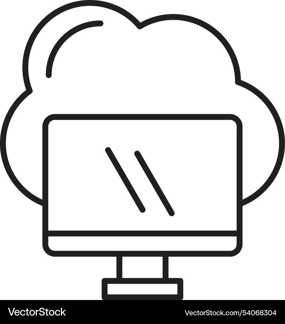 Computing line icon design vector image