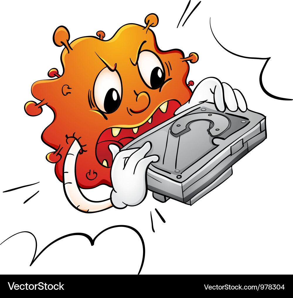 Digital Virus Attack vector image