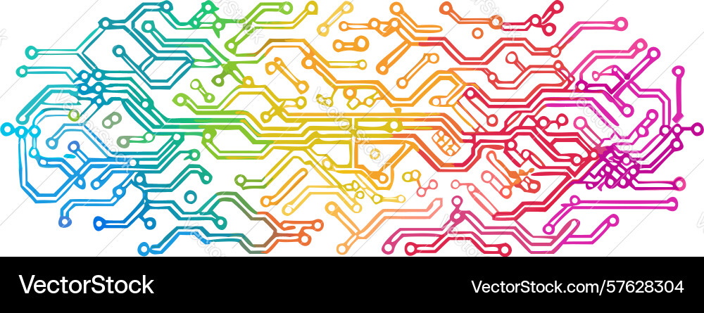 Fluid abstract digital flow pattern technology vector image