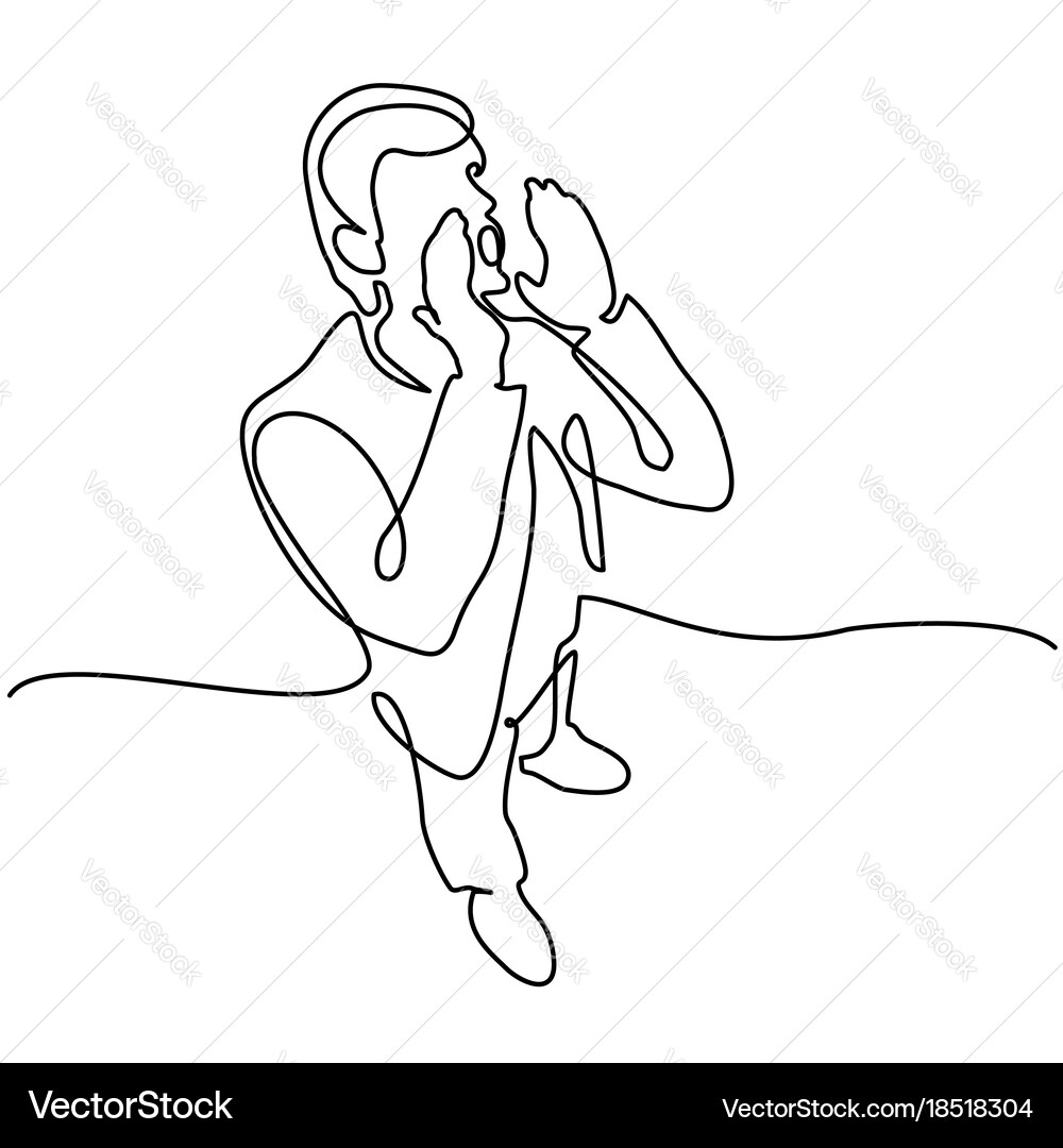 Man Expressing Frustration Vector Image