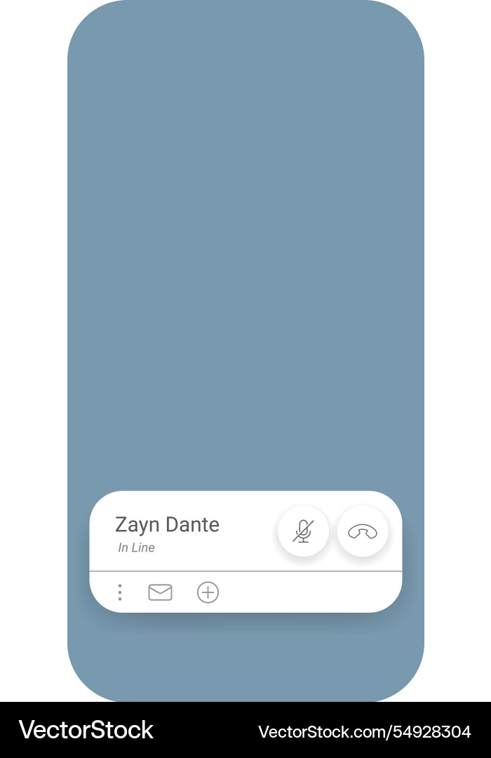 Minimalist floating notification ui for incoming Vector Image