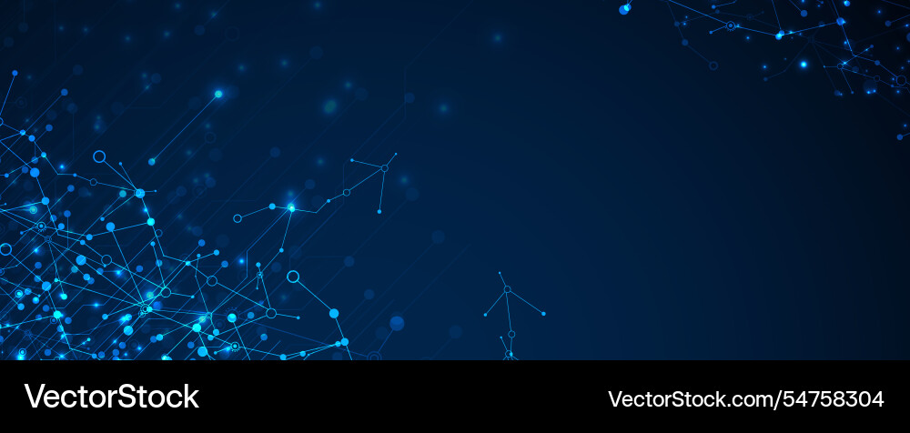 Plexus effect on abstract background Vector Image