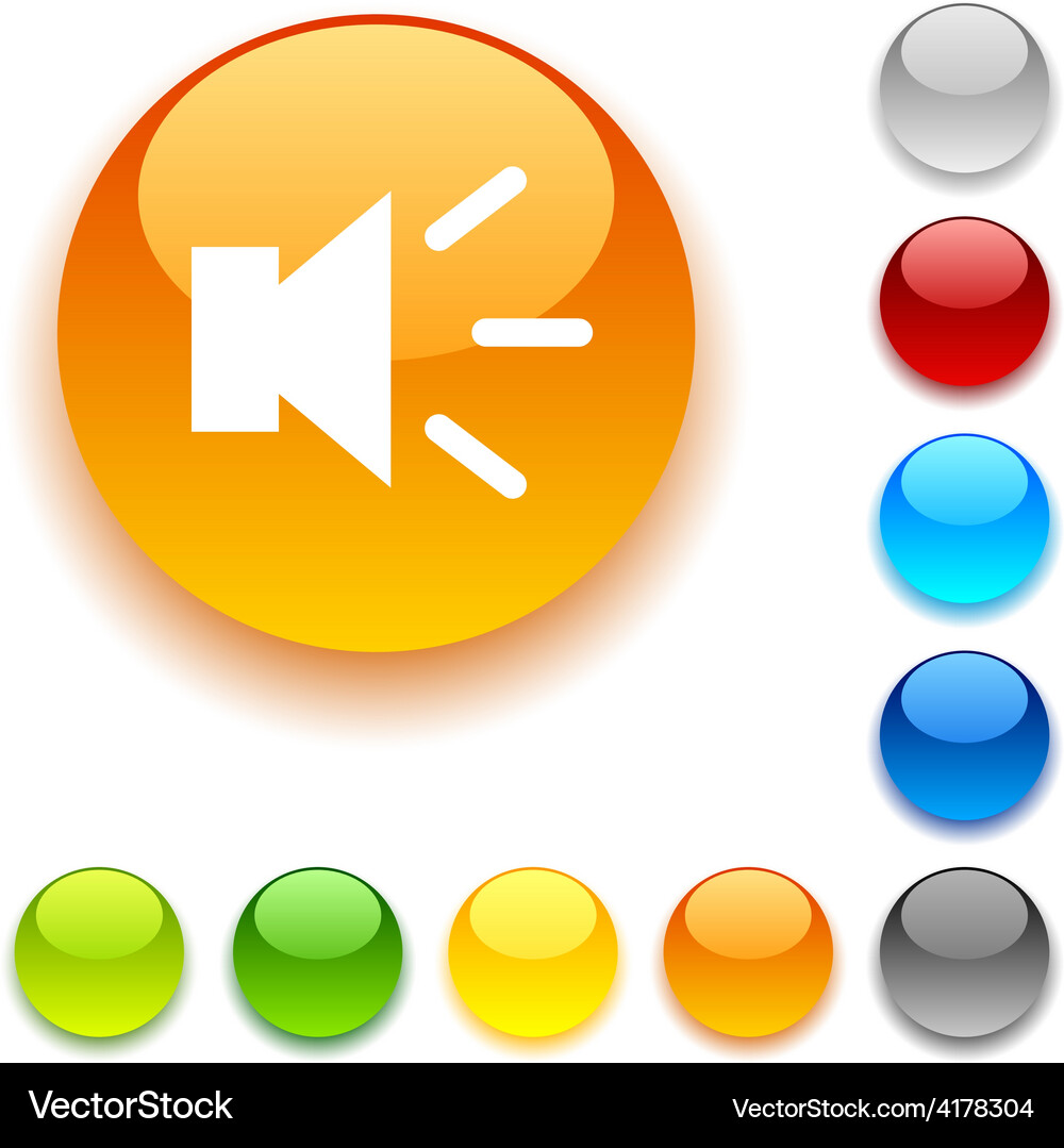 Sound button Vector Image
