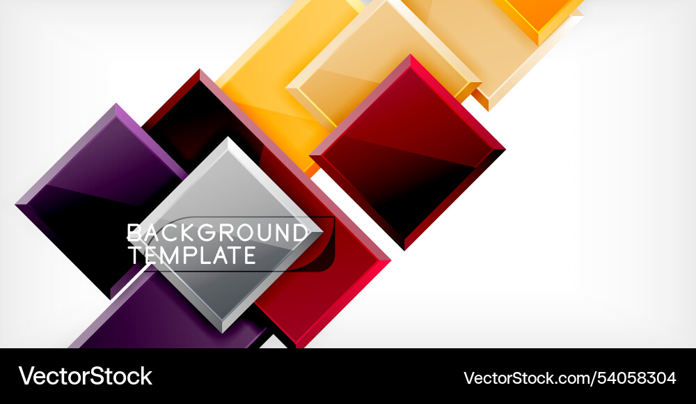 Square shape color abstract geometry Square shape color abstract geometry Vector Image