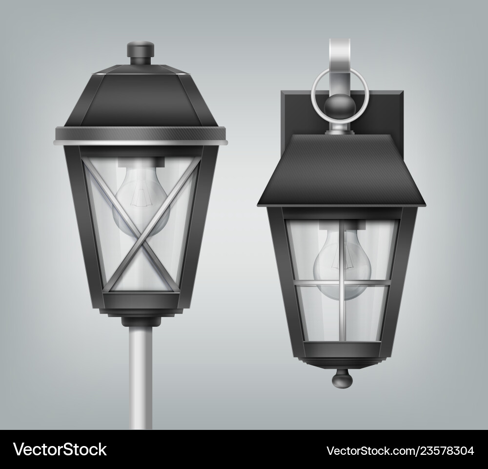 Vintage Street Lamp Vector Image