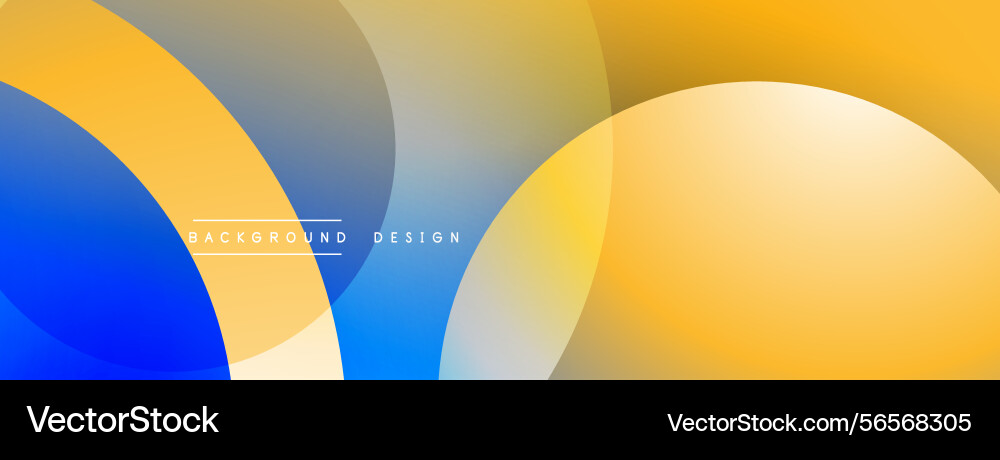Abstract background features overlapping circles Vector Image