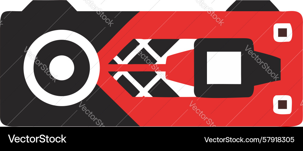 Abstract camera viewfinder with target design Vector Image