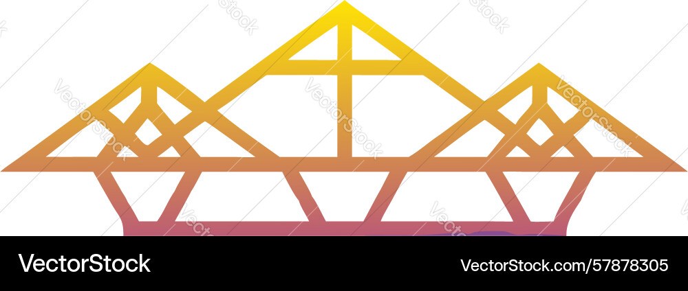 Abstract geometric bridge in gradients dynamic Vector Image