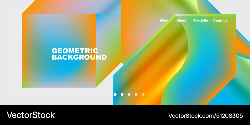Abstract geometric shapes web design page Vector Image