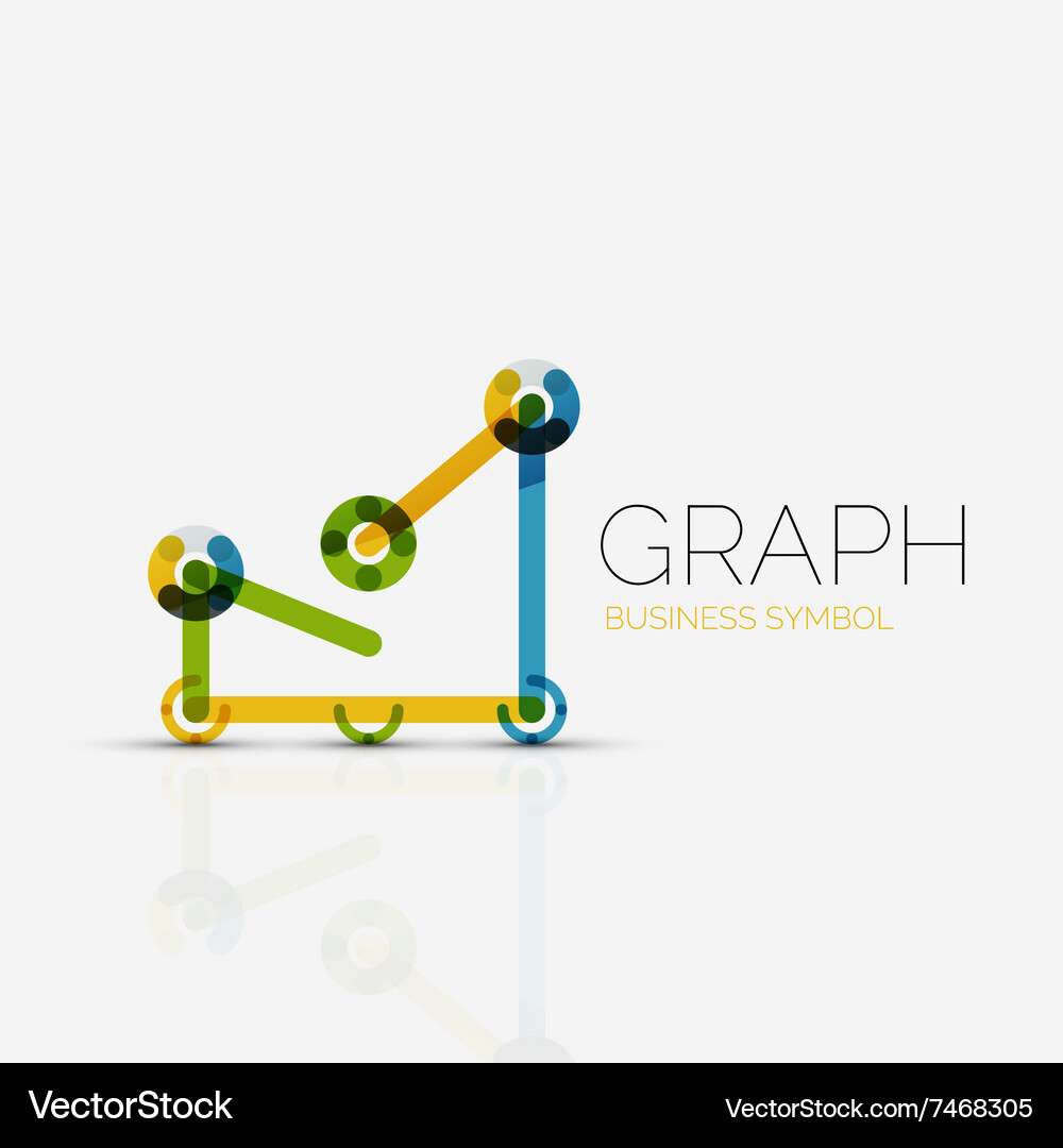 Abstract logo idea linear chart or graph Vector Image