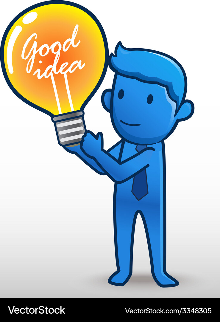 Business man get bulb Vector Image