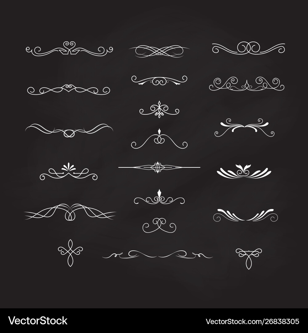 Calligraphic Decoration Elements Royalty Free Vector Image