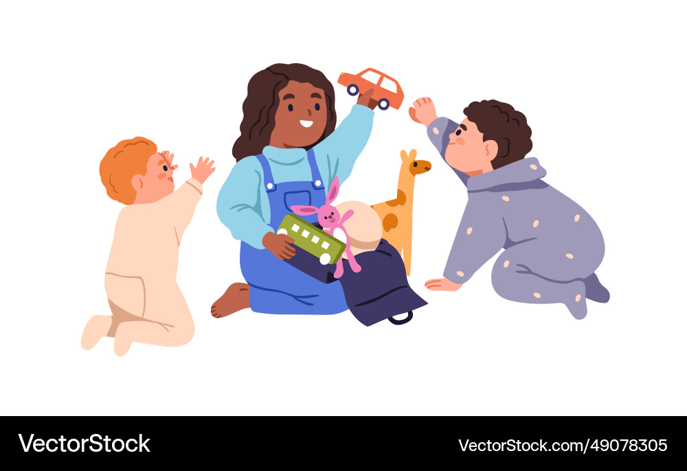 Children playing kids fighting for toy greedy Children playing kids fighting for toy greedy Vector Image