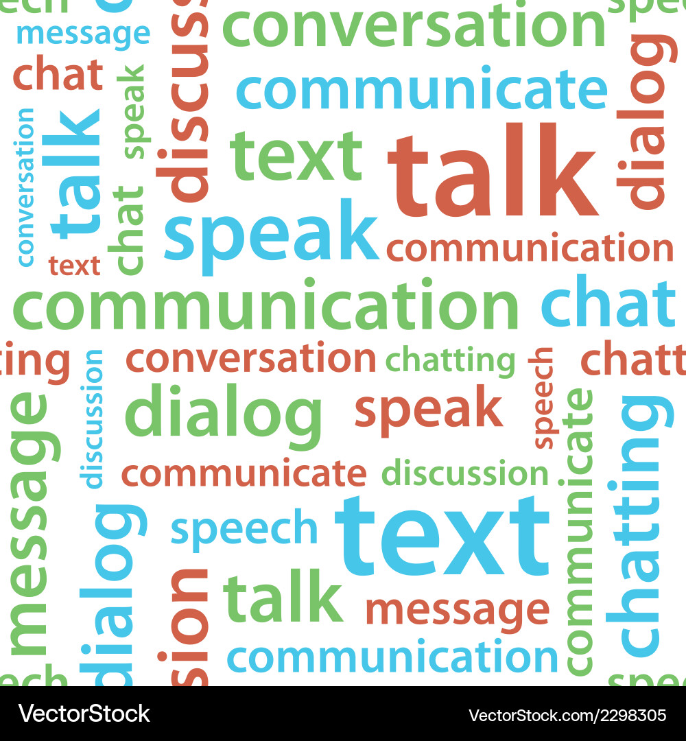 Communication text seamless pattern vector image