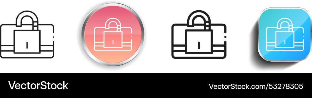 Credit card icon thin linear regular and button Credit card icon thin linear regular and button vector image