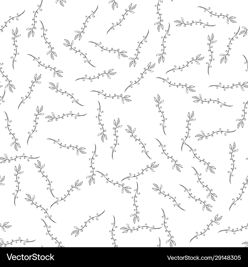 Floral seamless pattern hand drawn art Floral seamless pattern hand drawn art vector image