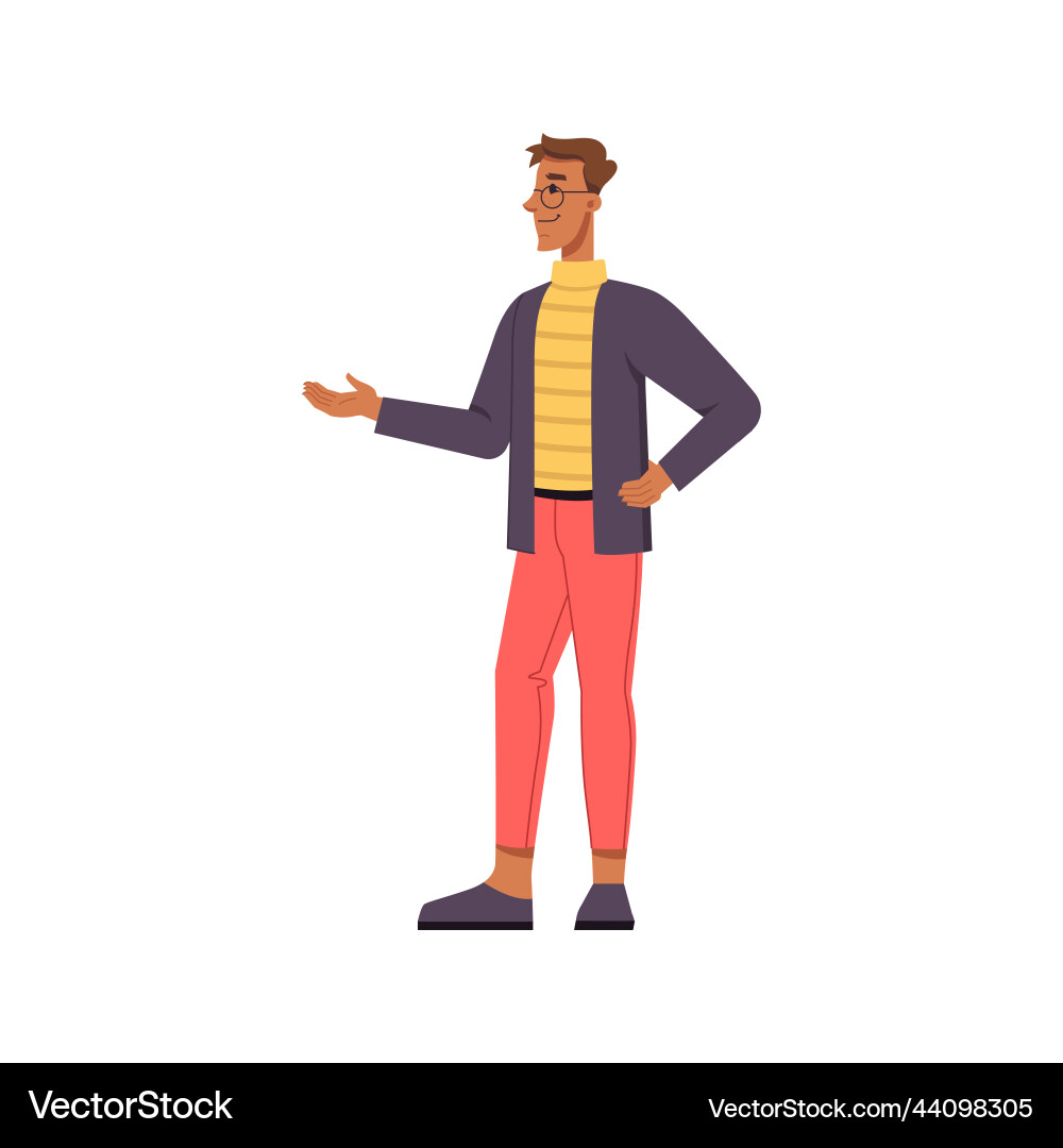 Man talking and gesturing presentation Man talking and gesturing presentation vector image