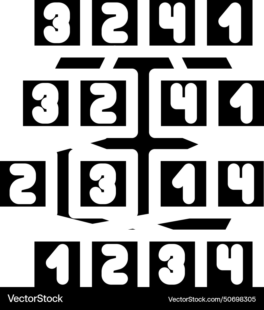 Mergesort algorithm glyph icon Mergesort algorithm glyph icon vector image