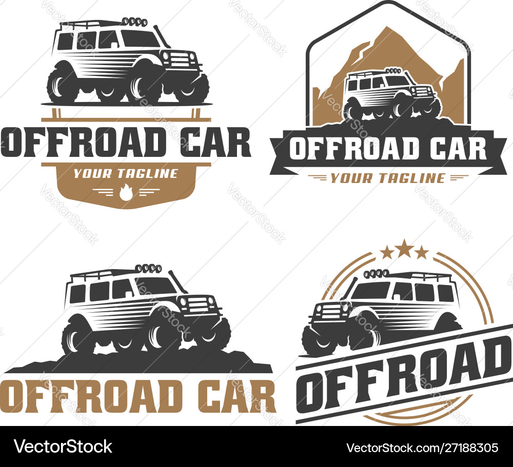 Off-Road SUV Logo Template Vector Image
