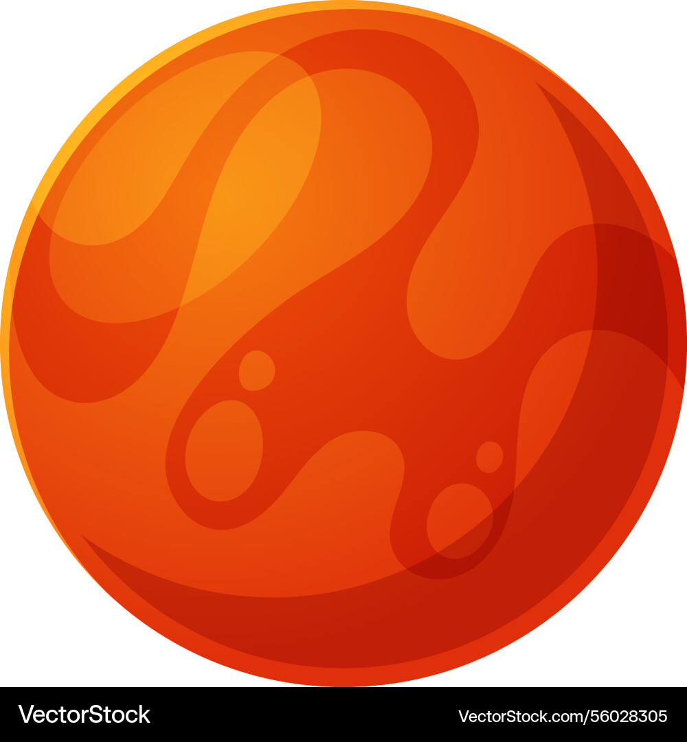 Red magic planet space object vector image