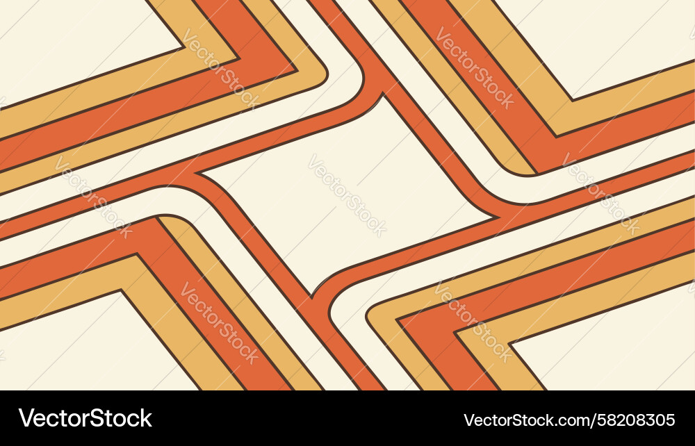 Retro Wavy Line Pattern Vector Image