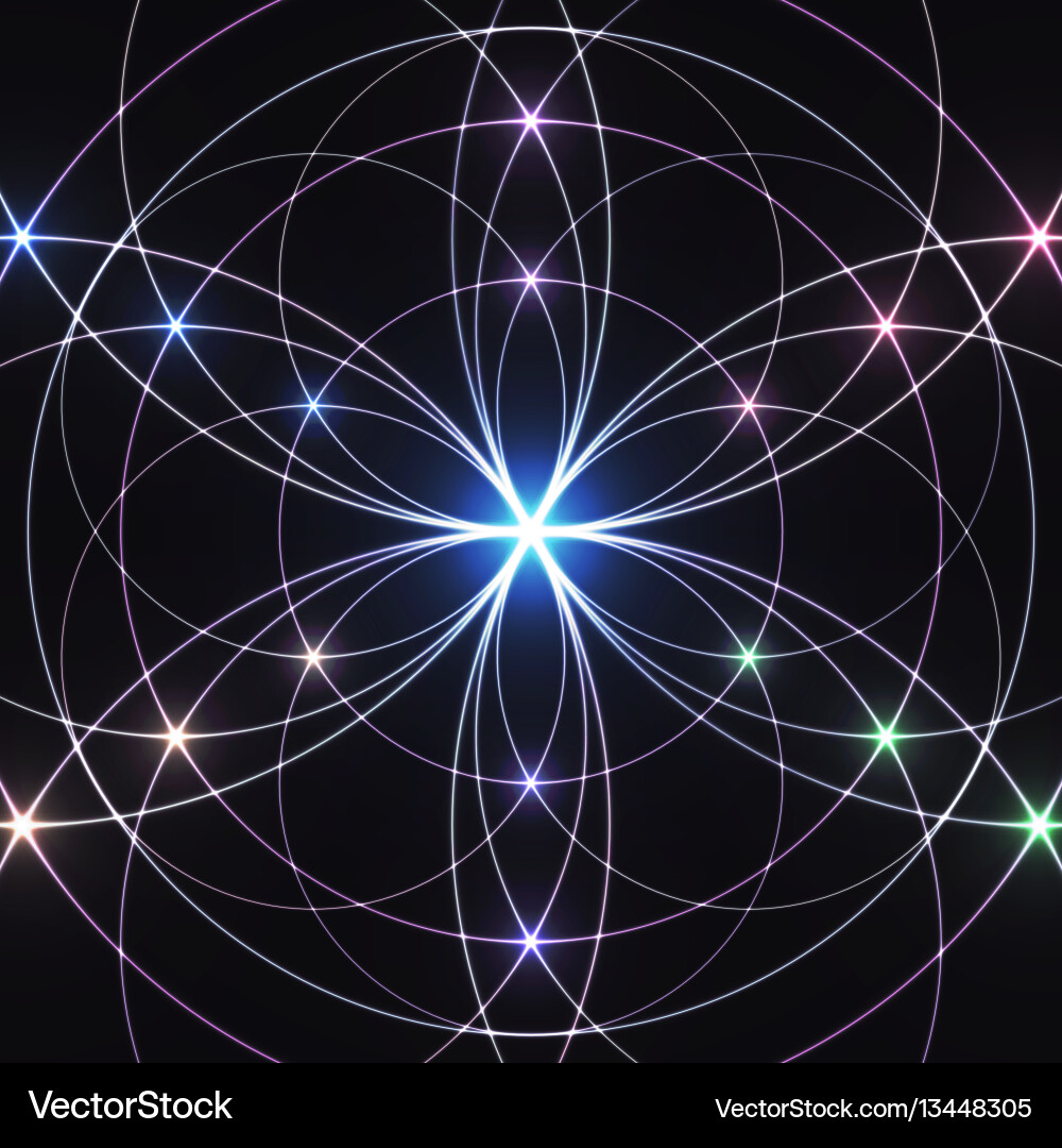 Sacred Geometry Glow Vector Image
