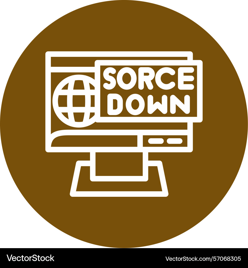 Traffic source line circle style icon design Vector Image