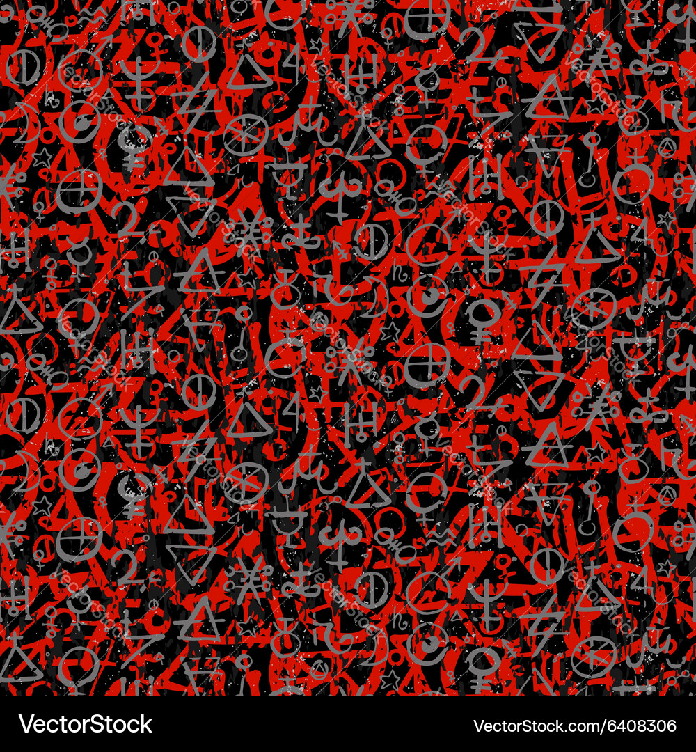 Alchemy & Occult Symbol Pattern Vector Image
