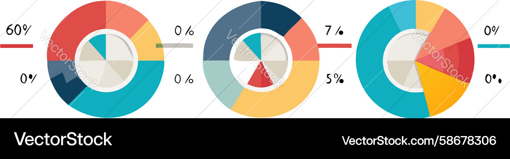Circular Data Diagram – Process Flow Vector Image