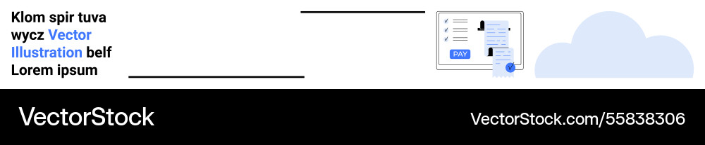 Cloud-based data entry with user interface vector image