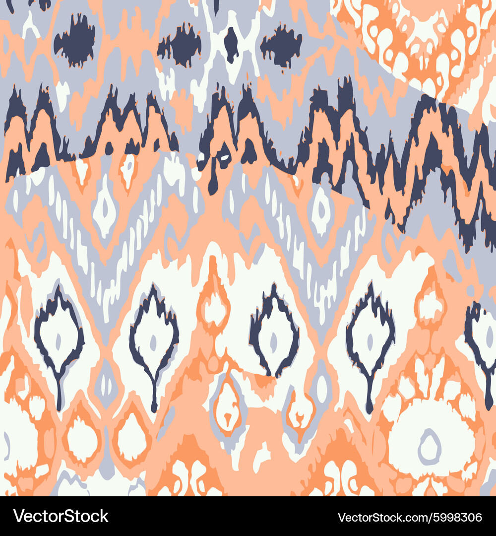 Colored ethnic print pattern abstract background Vector Image