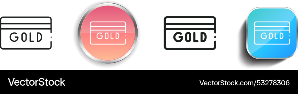 Credit card icon thin linear regular and button vector image