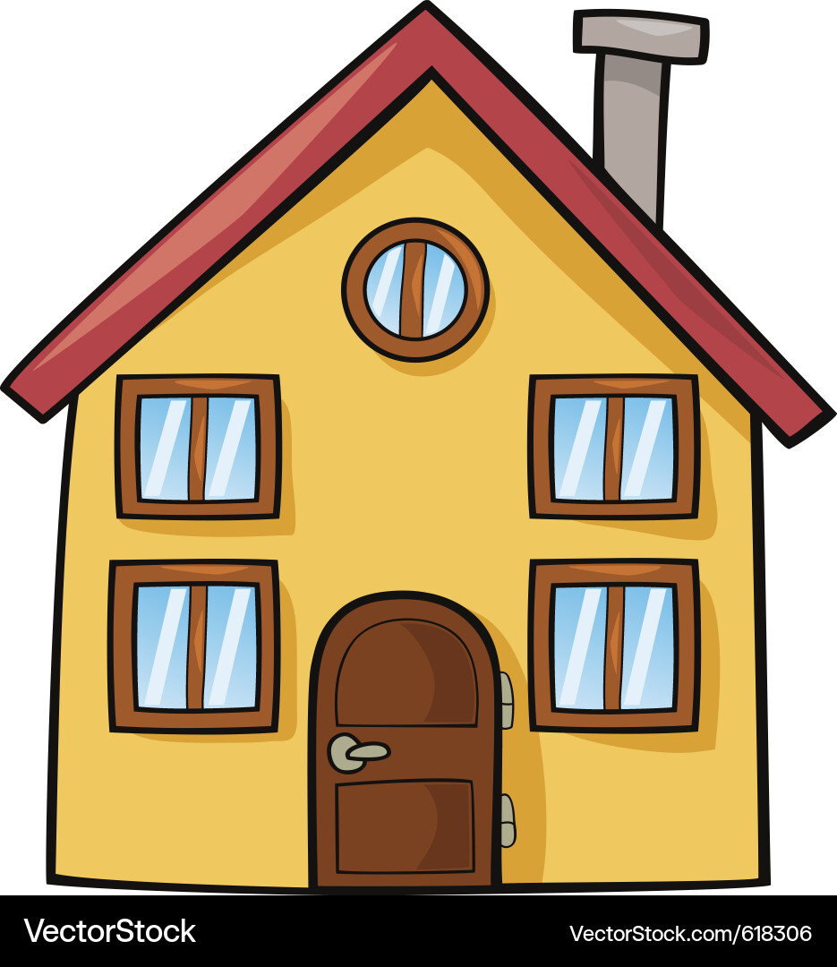 Funny house cartoon vector image